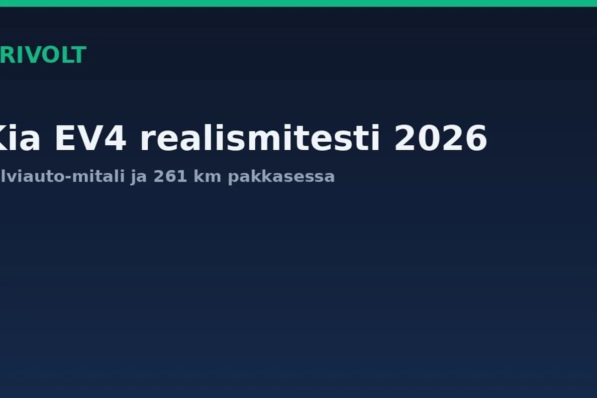 Kia EV4 realismitesti 2026 – Talviauto-mitali ja 261 km pakkasessa