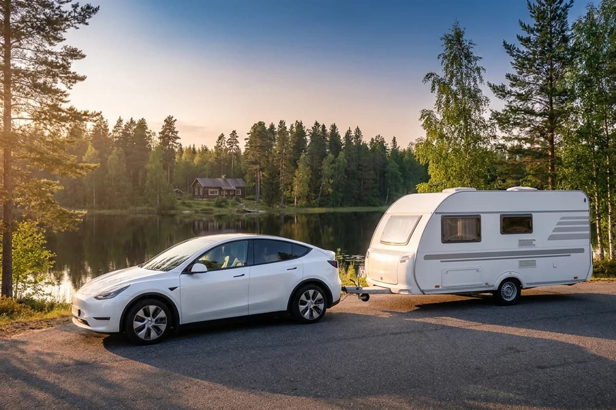 Asuntovaunu sähköautolla kesä 2026 – vetomassat ja todellinen kantama
