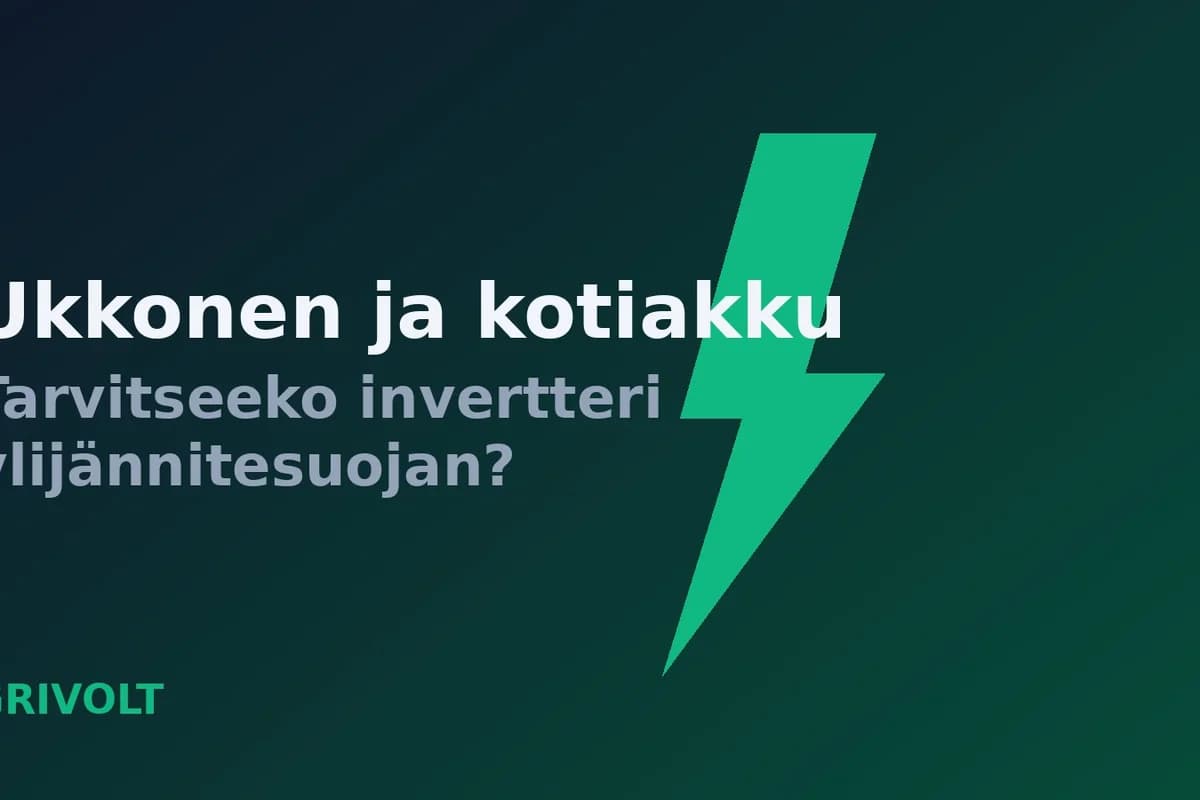 Ukkonen ja kotiakku 2026: tarvitseeko invertteri ylijännitesuojan?