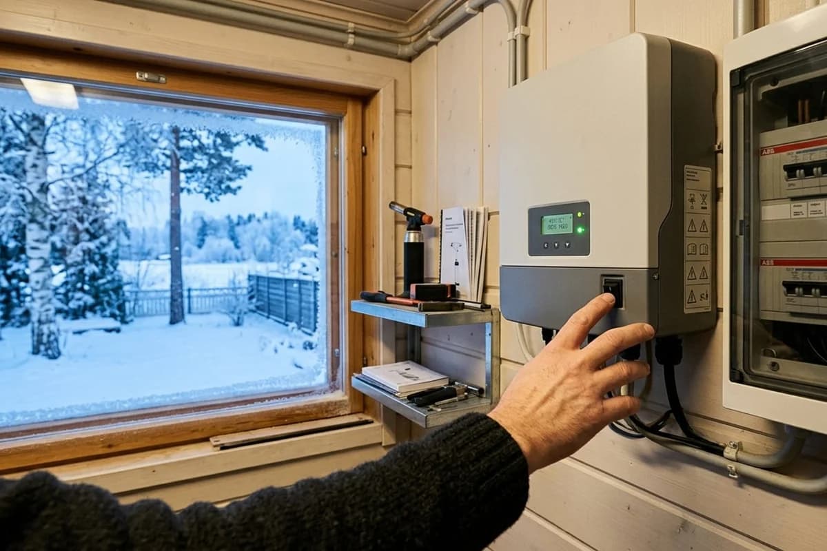 Pitääkö aurinkopaneelien invertteri sammuttaa talveksi 2026?