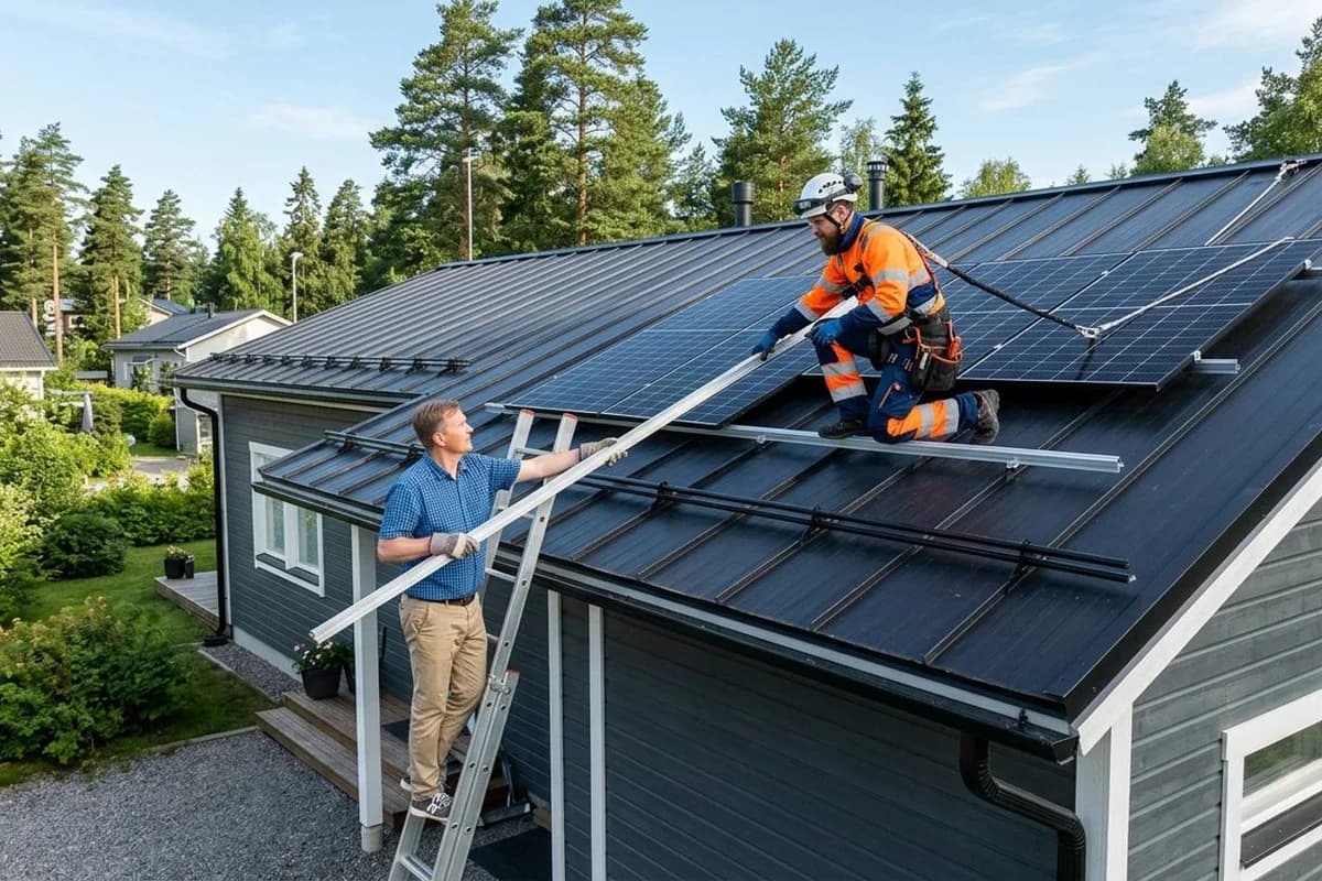 Saako aurinkopaneelit asentaa itse 2026 – Tukesin rajat DIY-työlle