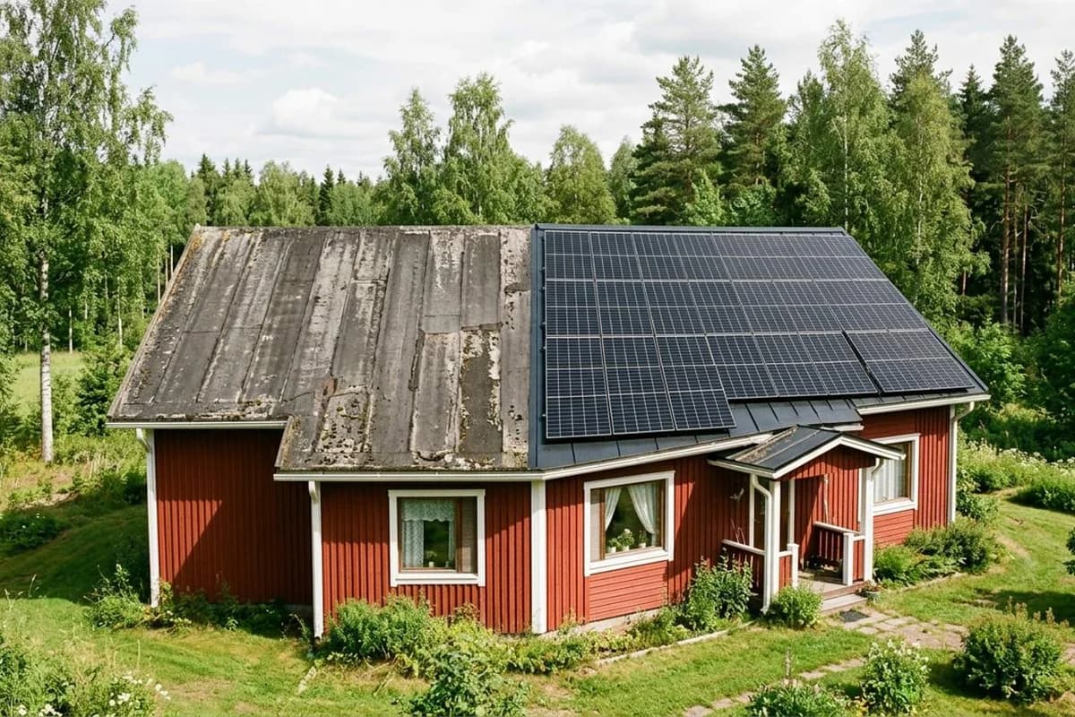 Aurinkopaneelit vanhalle katolle vai kattoremontti ensin 2026?