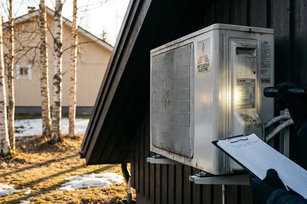 Käytetyn ilmalämpöpumpun ostajan tarkistuslista 2026: 12 kohtaa