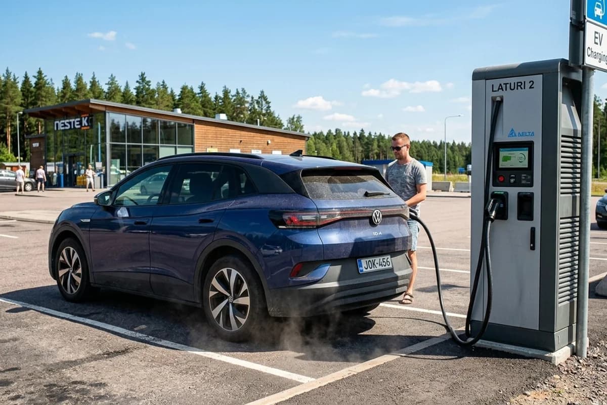 Sähköauton pikalataus helteellä 2026 – mitkä mallit hidastuvat?